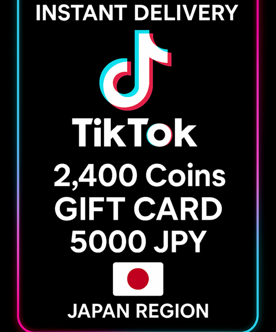 TikTok 2400 Coins Gift Card 5000 JPY (Japan)