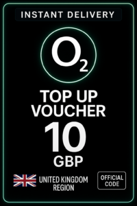 O2 Top-Up Voucher - 10 GBP