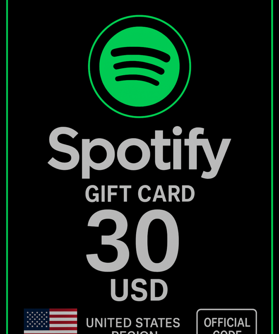 Spotify Gift Card - 30 Usd