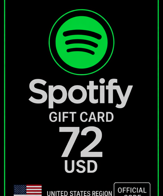 Spotify Gift Card - 72 Usd