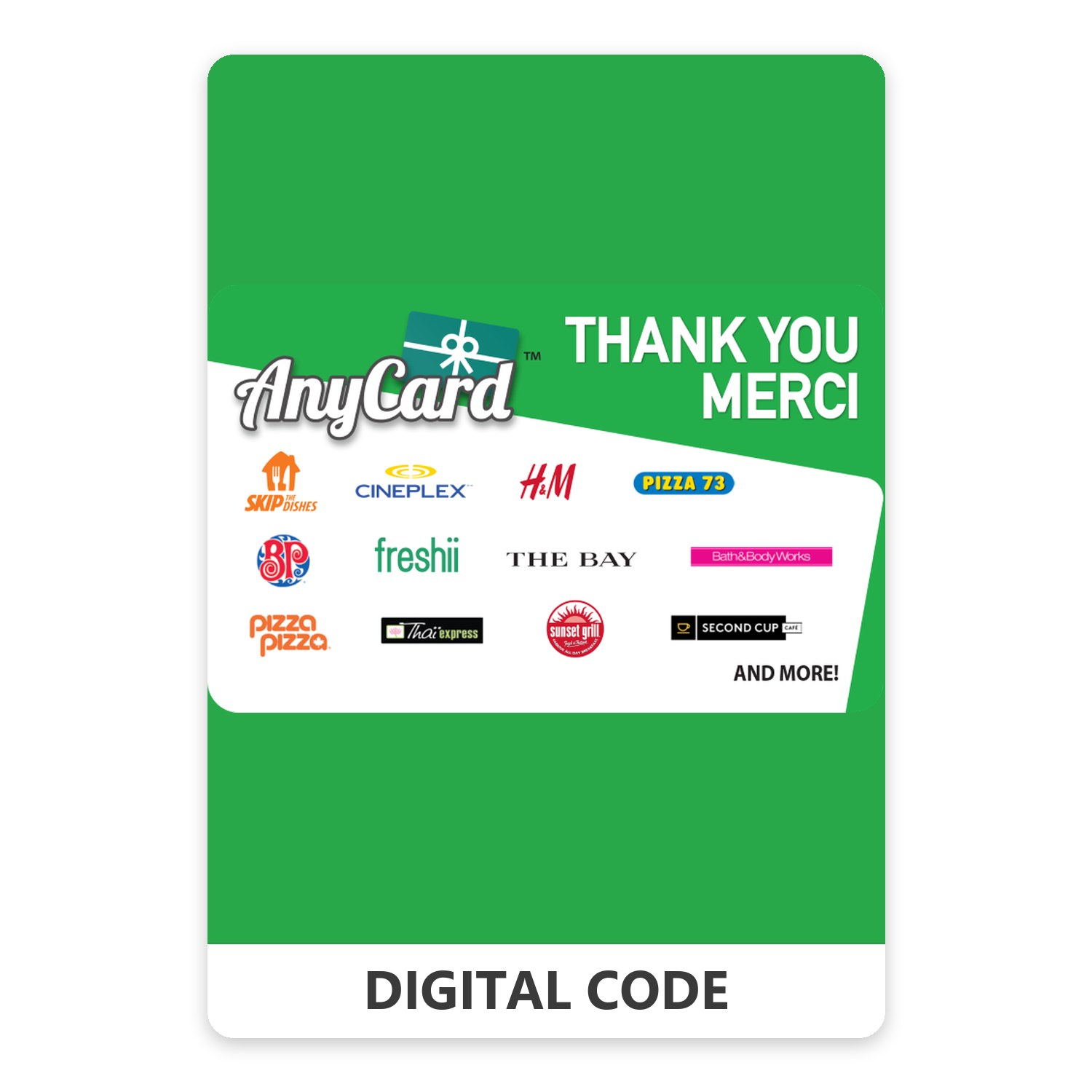 AnyCard Thank You-Merci 10 – 500 CAD