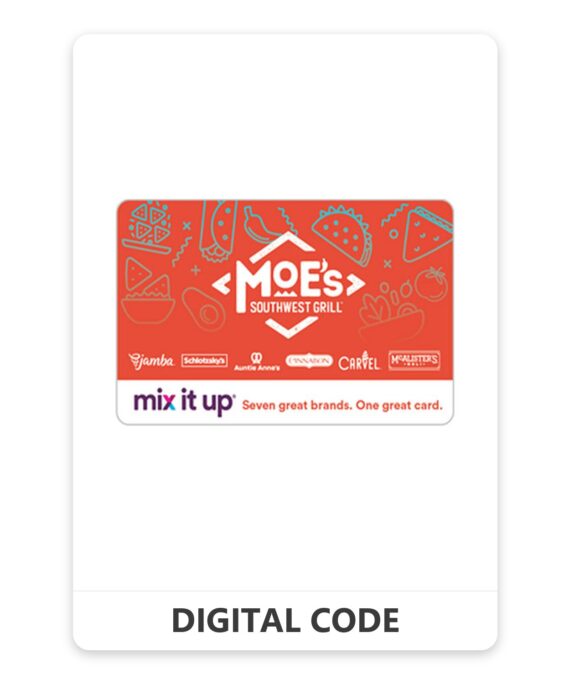 Moe’s Southwest Grill – Mix It Up® eGift Card 5 – 200 USD