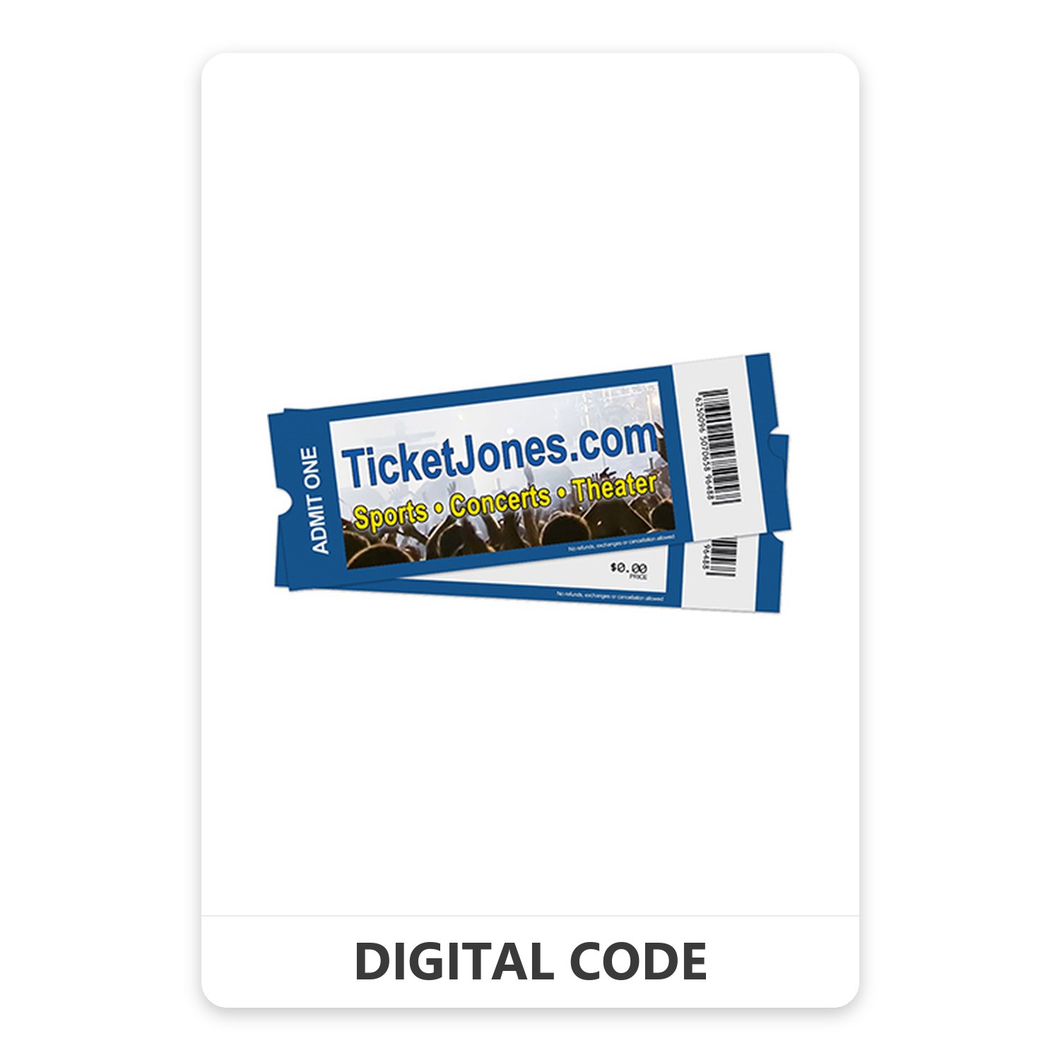 Ticket Jones 50 – 200 GBP