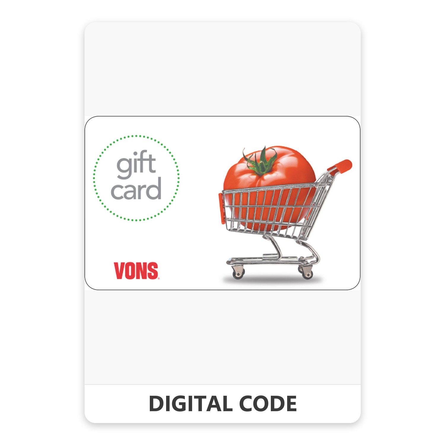 Vons USD 5 – 250 USD